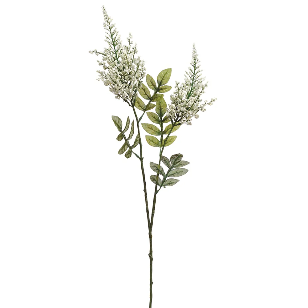 31" Heather Artificial Flower Stem -White (Pack of 12)