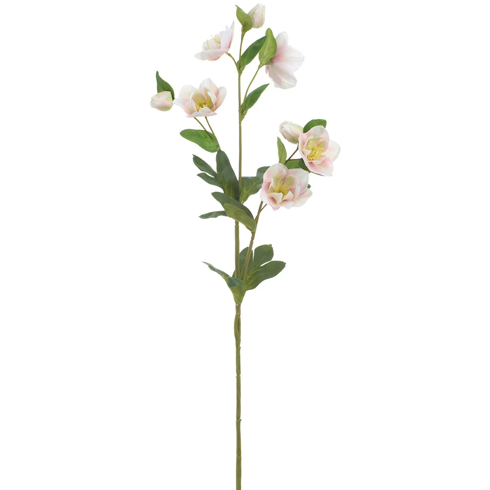 31" Helleborus Silk Flower Stem -Pink/Green (Pack of 12)