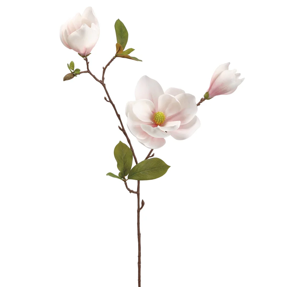 31" Magnolia Silk Flower Stem -Pink/Blush (Pack of 12)