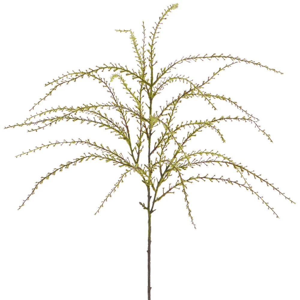 31" Moss Twig Artificial Stem -Green (Pack of 12)