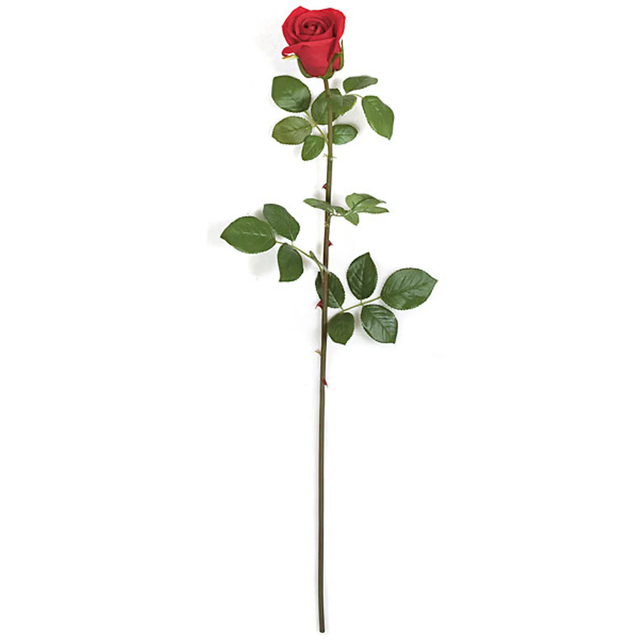 31" Rose Silk Flower Stem With Thorns -Red (Pack of 24)