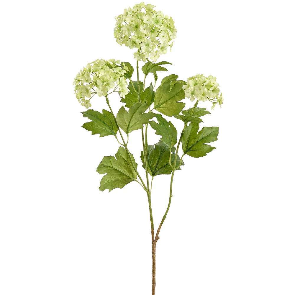 31" Snowball Silk Flower Spray -Green (Pack of 12)