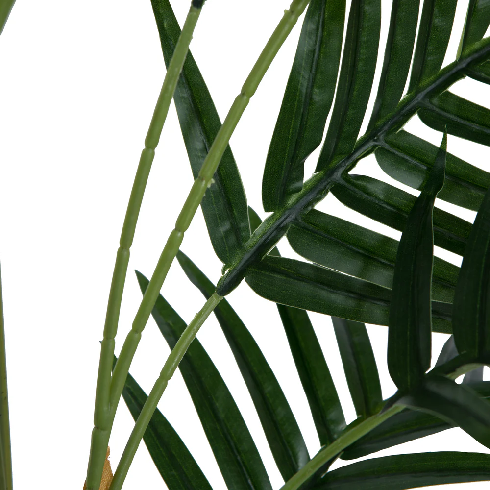 3'11" Real Touch Fern Palm Silk Tree w/Plastic Pot -Green - Image 5