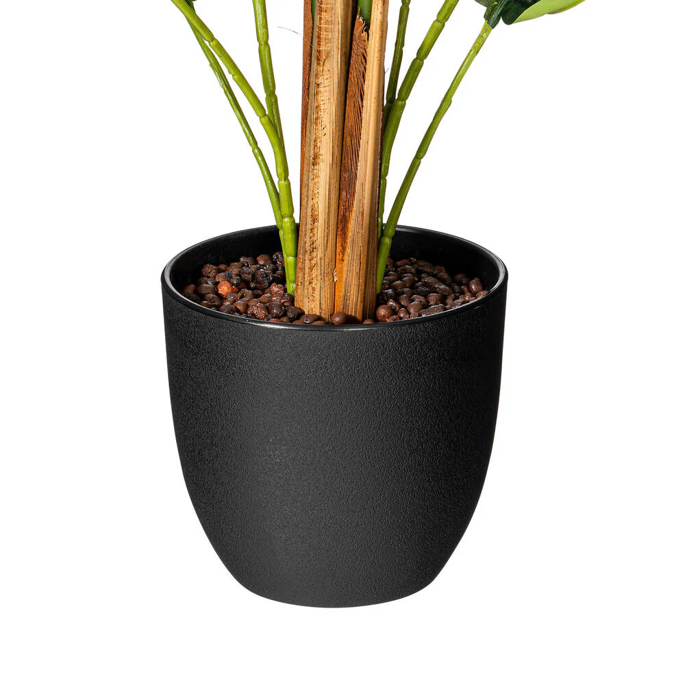 3'11" Real Touch Fern Palm Silk Tree w/Plastic Pot -Green - Image 7