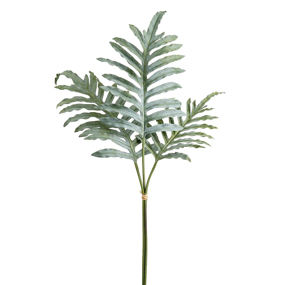 32.5" Monarch Leaf Silk Stem Bundle -Green/Gray (Pack of 12)