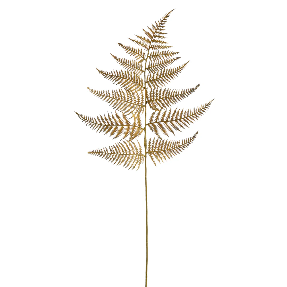 32" Artificial Fern Leaf Stem -Mustard (Pack of 12)