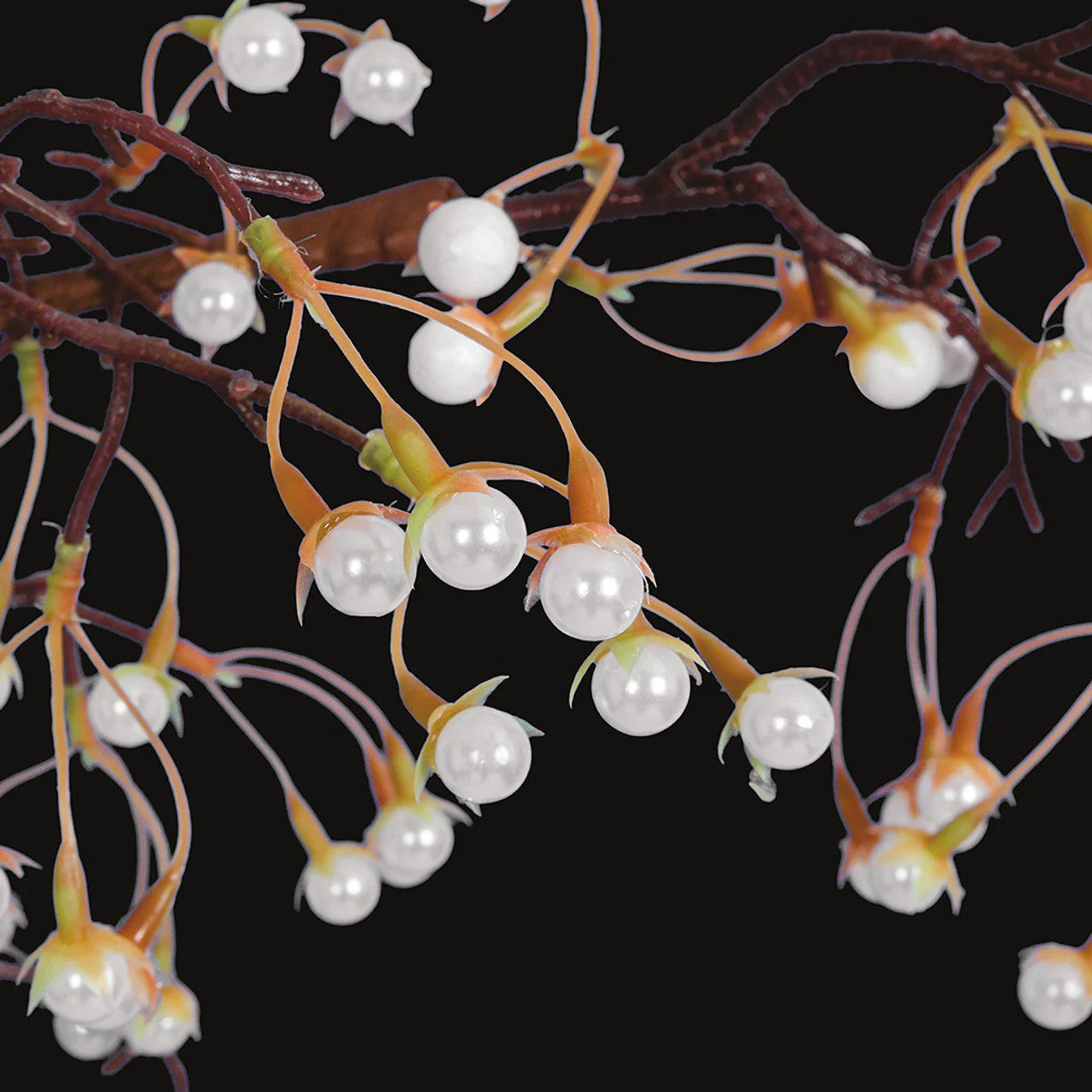 32" Artificial Pearl Berry Stem -White/Brown (Pack of 24) - Image 2