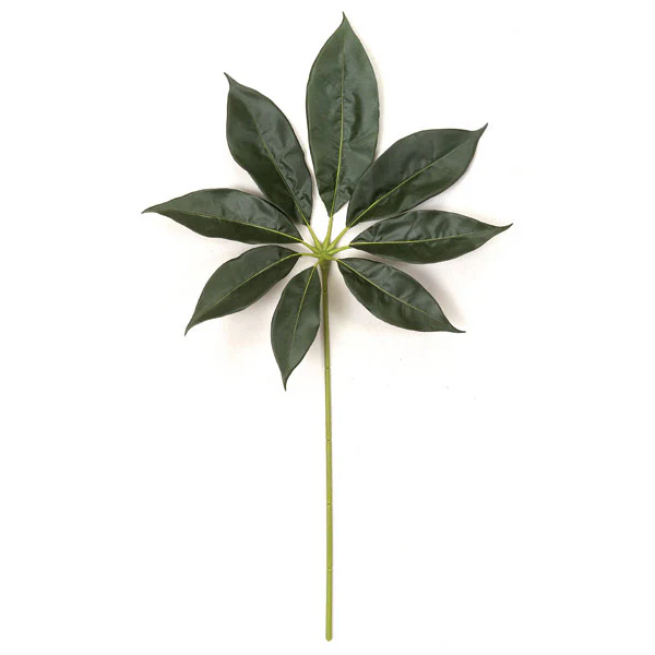 32" Artificial Schefflera Branch Stem -Dark Green (Pack of 24)