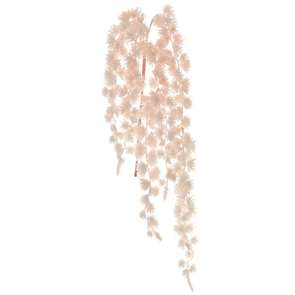 32" Hanging Metallic Artificial Short Needle Pine Stem -Blush (Pack of 12)