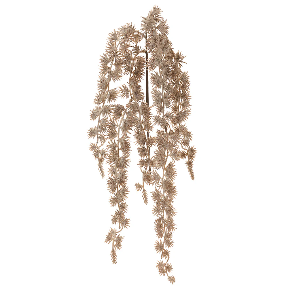 32" Hanging Metallic Artificial Short Needle Pine Stem -Taupe (Pack of 12)