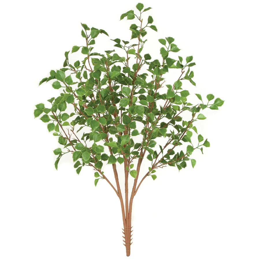 3'2" Outdoor UV-Proof Artificial Birch Tree -Light Green (Pack of 2)