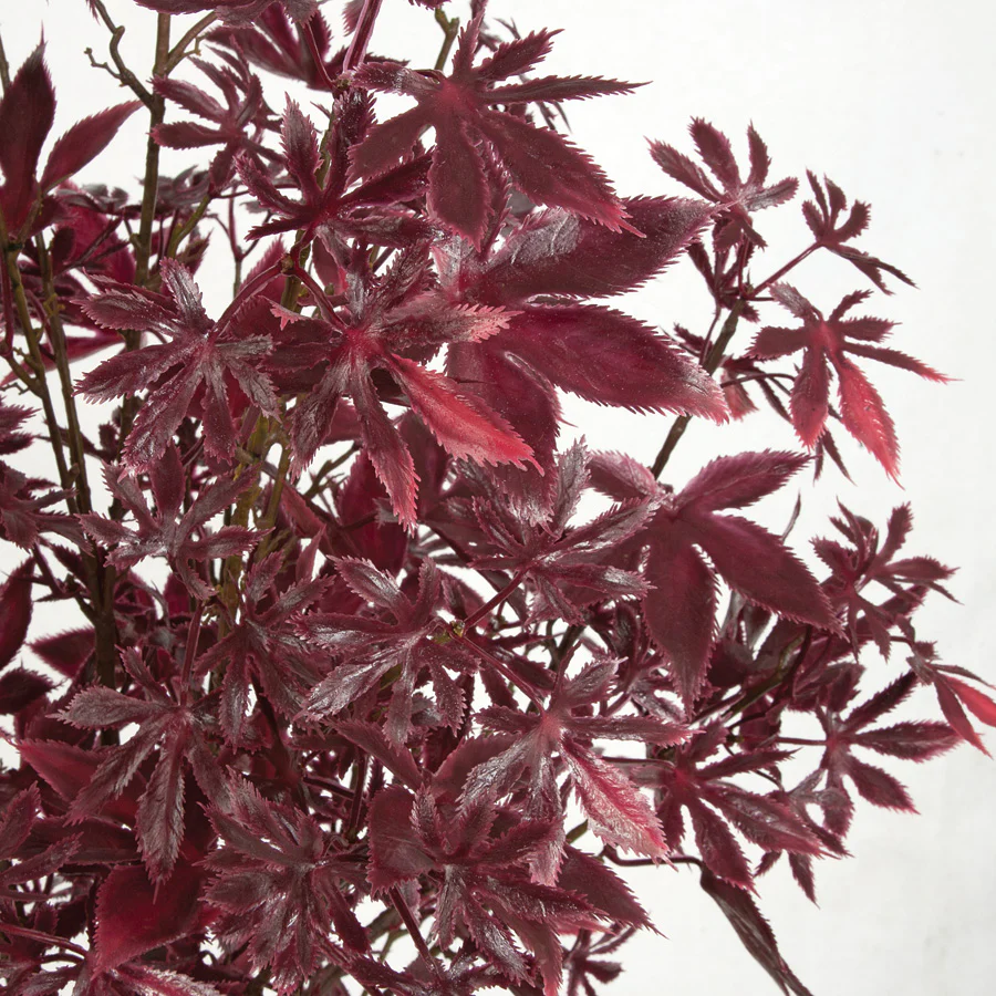 3'2" Outdoor UV-Proof Artificial Maple Tree -Burgundy (Pack of 2) - Image 2