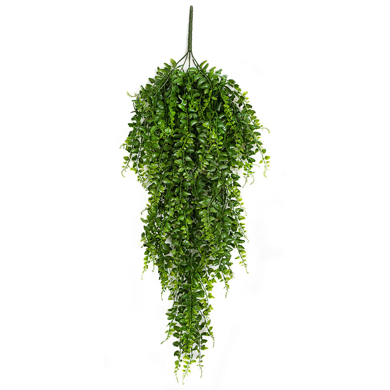 32" Outdoor UV-Resistant Artificial Hanging Button Fern Plant -Green (Pack of 6)