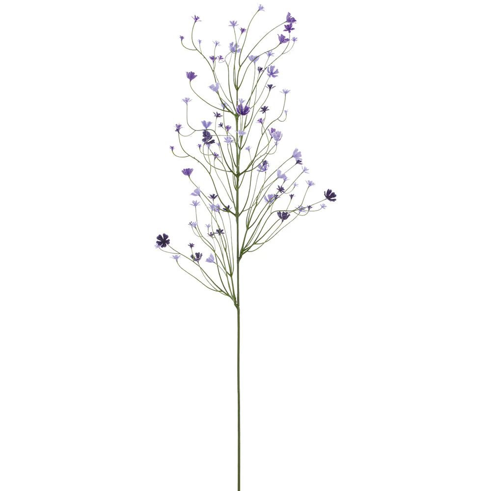 32" Outdoor UV-Resistant Artificial Mini Wild Flower Stem -Purple (Pack of 12)