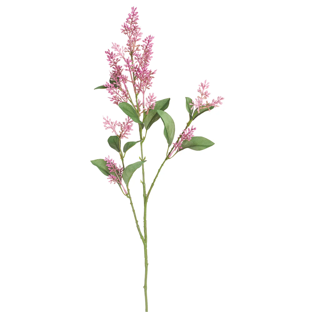 32" Silk Lilac Bud Flower Stem -Boysenberry (Pack of 12)