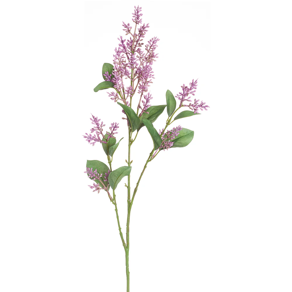 32" Silk Lilac Bud Flower Stem -Lavender/Purple (Pack of 12)