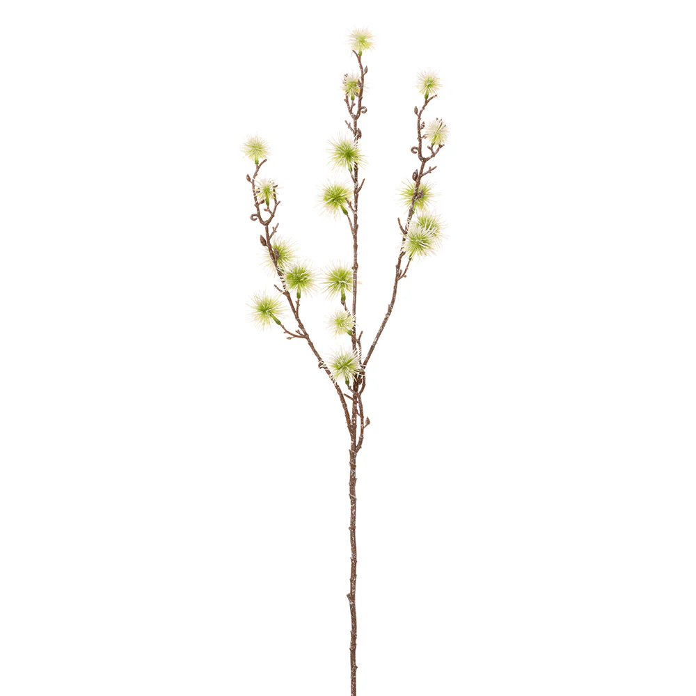33.5" Artificial Thistle Flower Stem -Cream (Pack of 12)