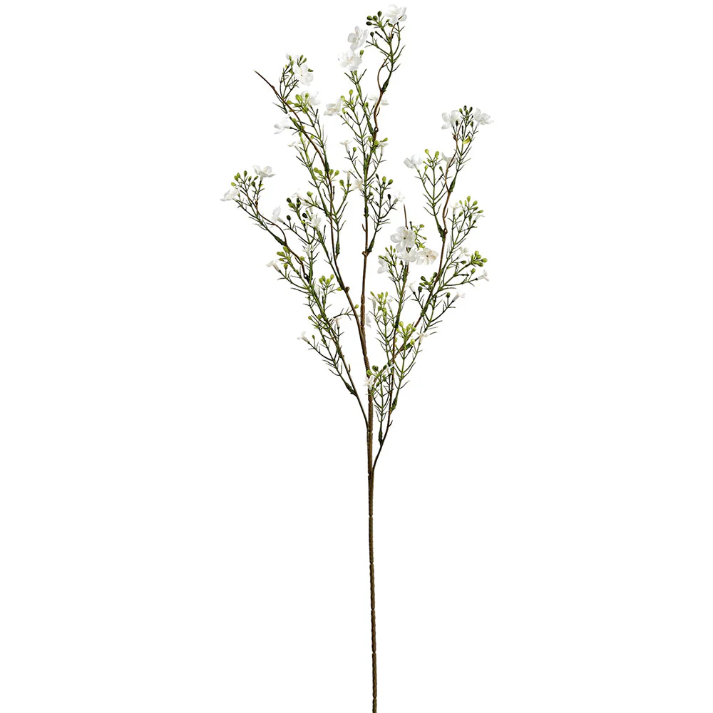 33.5" Waxflower Silk Flower Stem -White (Pack of 12)