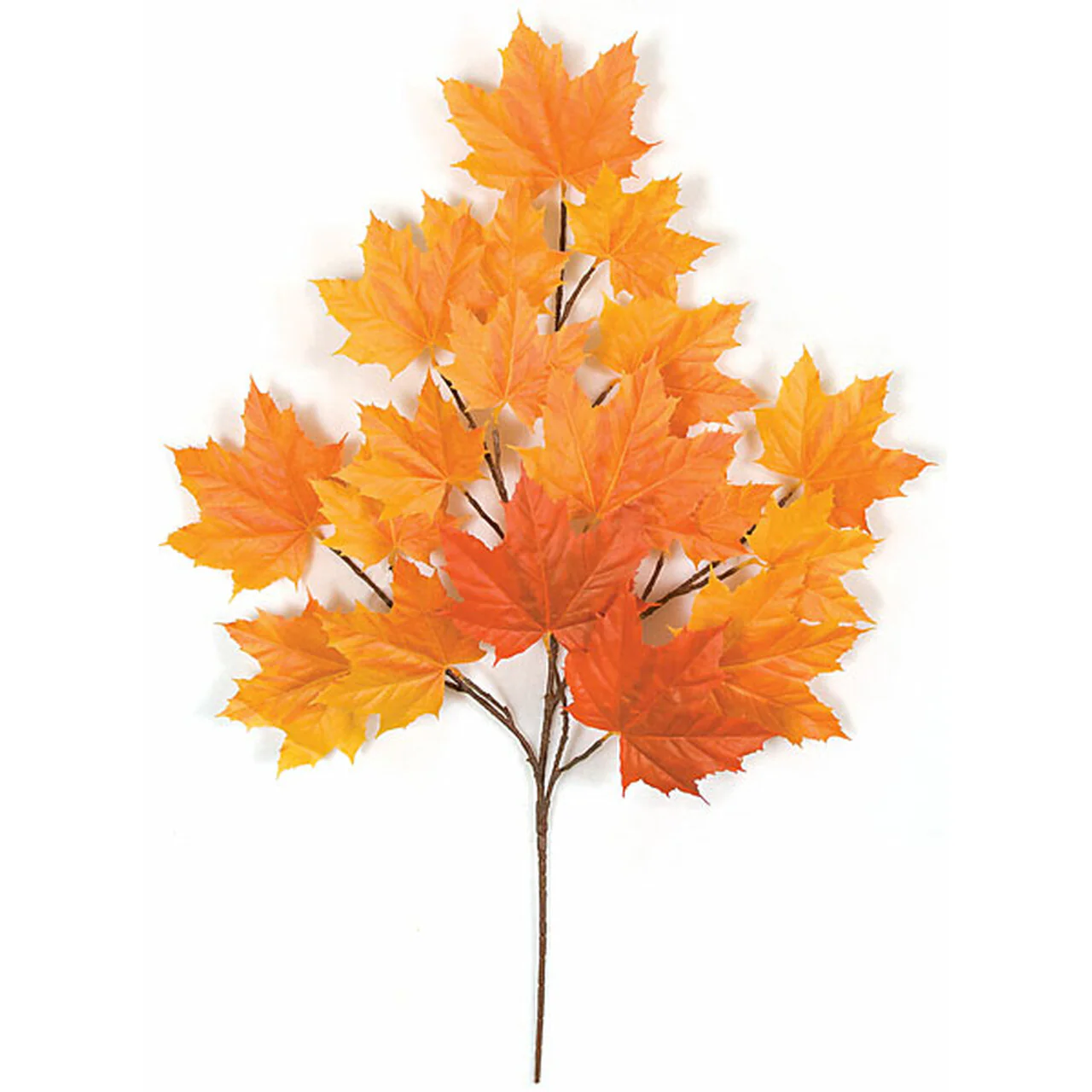 33" Artificial Sugar Maple Branch Stem -Red/Orange (Pack of 12)