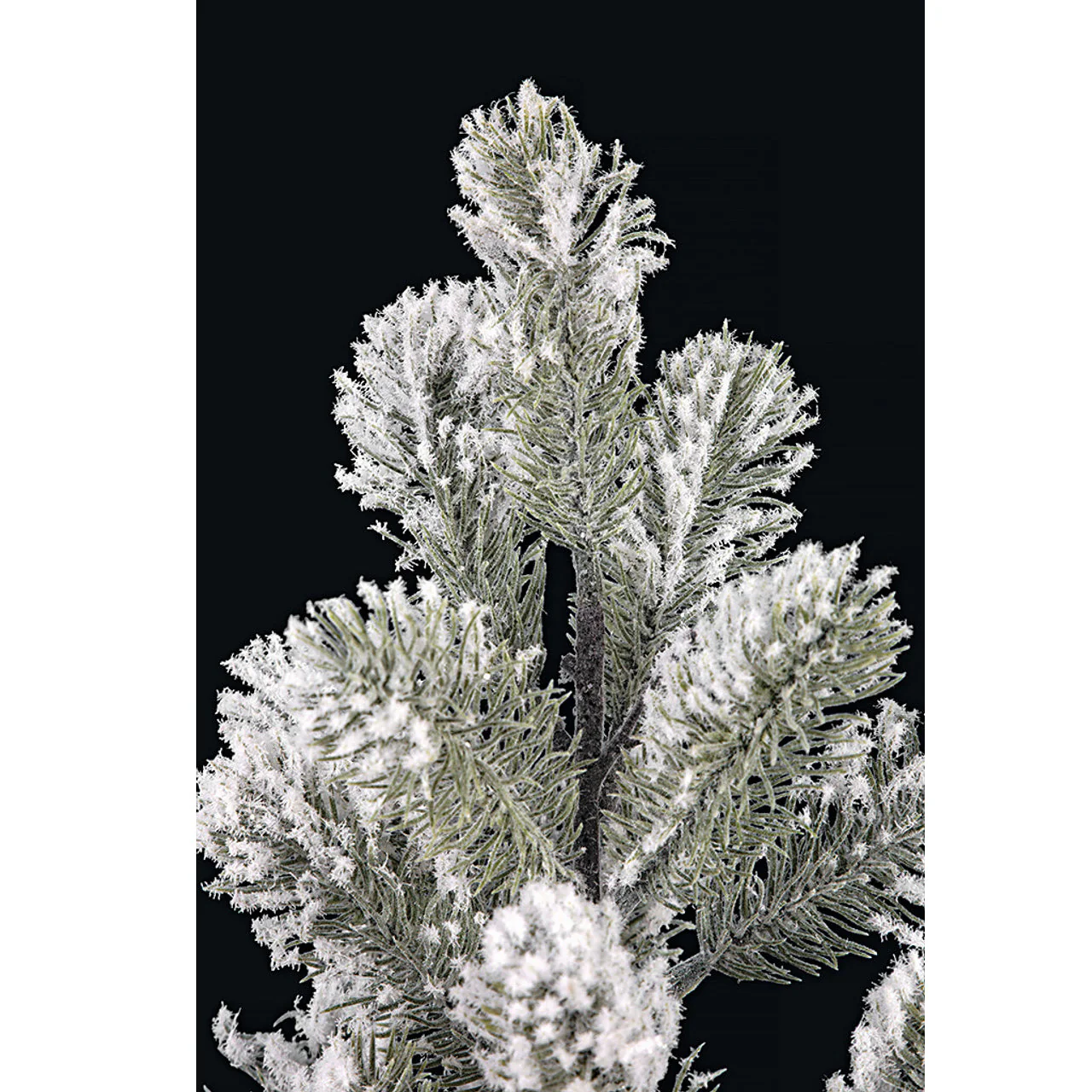 33" Flocked Pine Artificial Stem -Green/White (Pack of 6) - Image 3