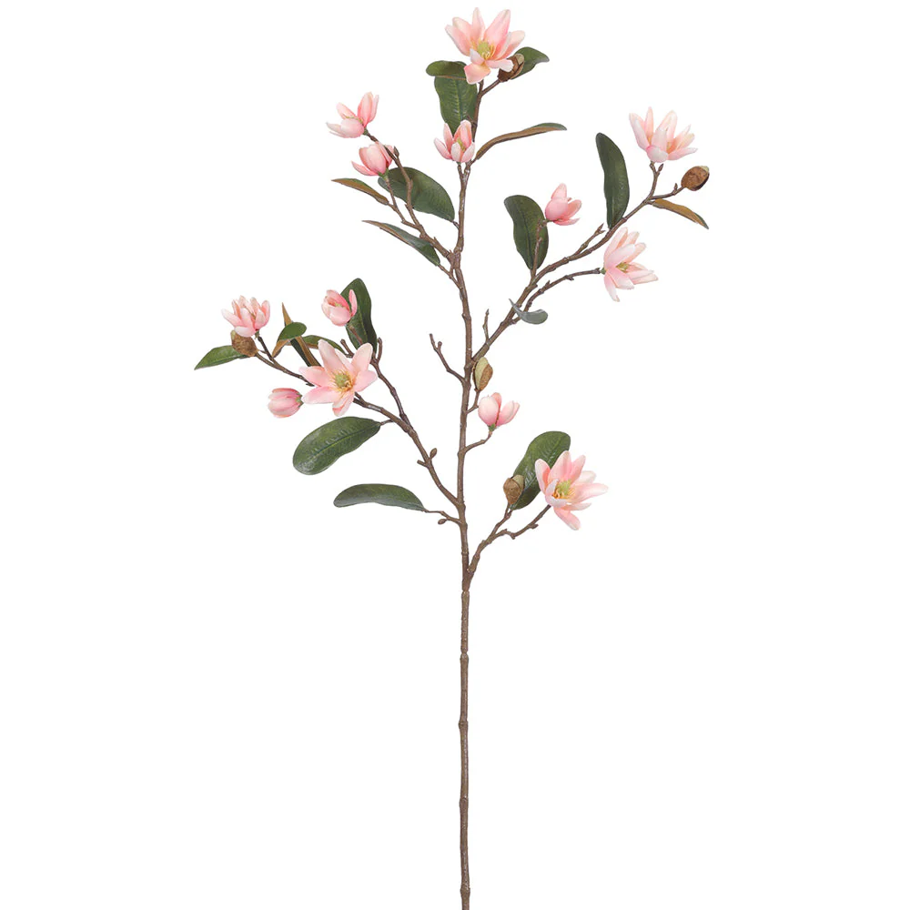 33" Magnolia Silk Flower Stem -Peach (Pack of 12)