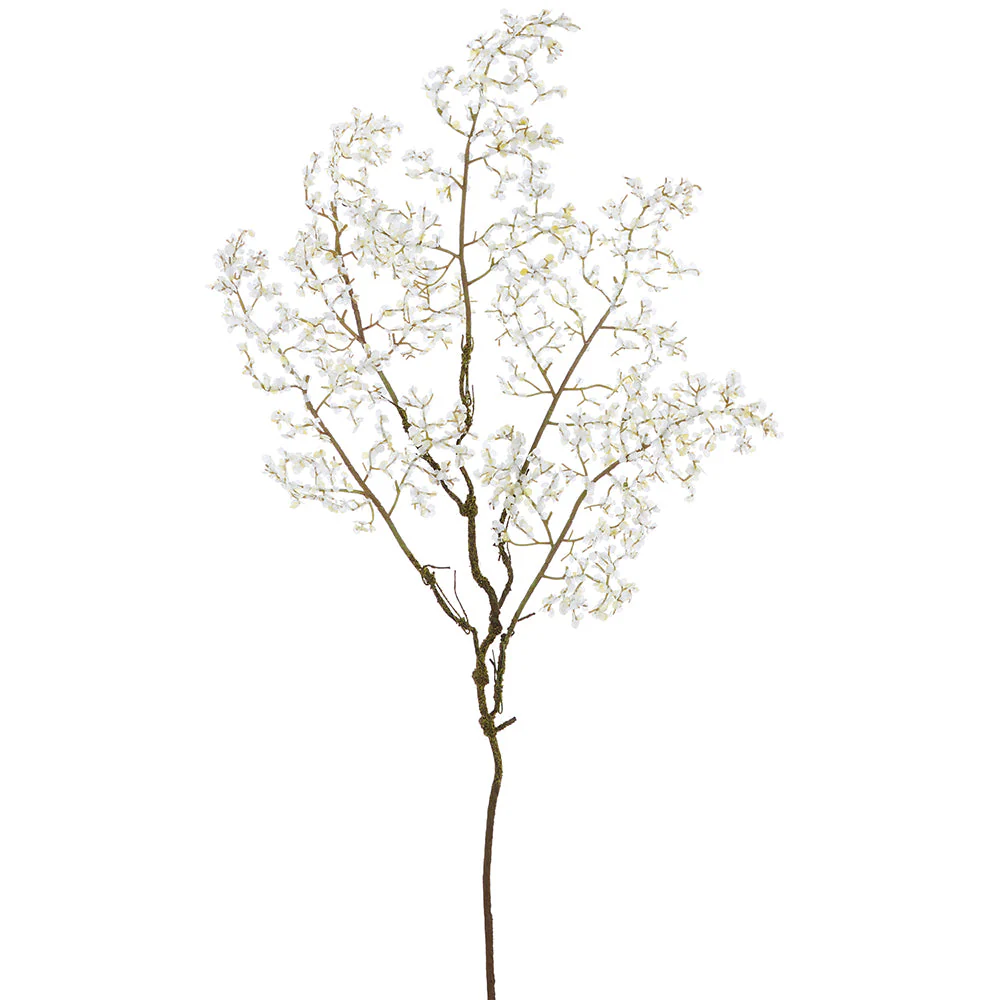 33" Mini Blossom Silk Flower Stem -Cream (Pack of 12)
