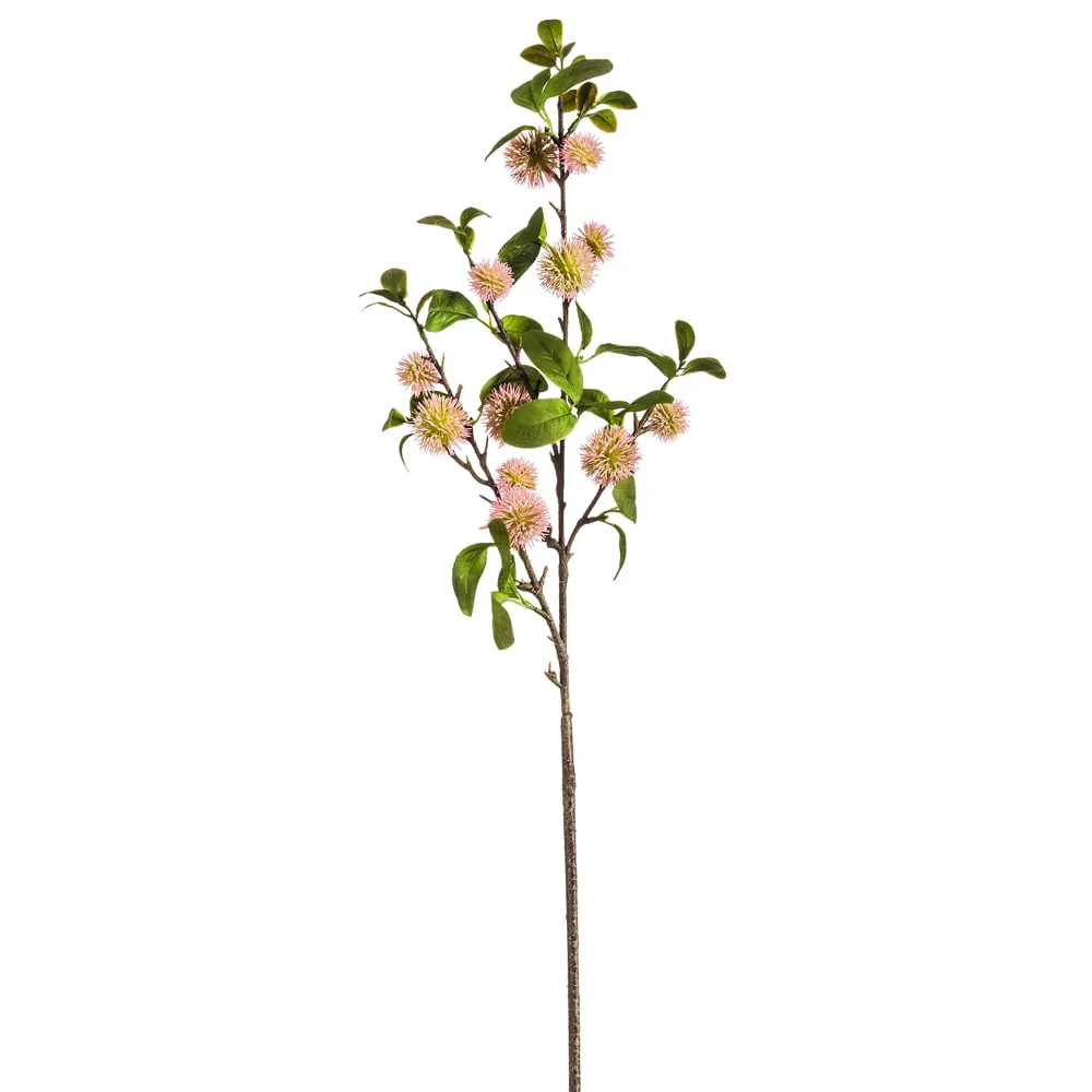 33" Silk Flowering Tree Pod Stem -Pink/Green (Pack of 12)