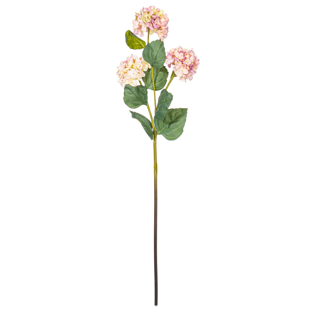 33" Silk Hydrangea Flower Stem -Lavender (Pack of 6)