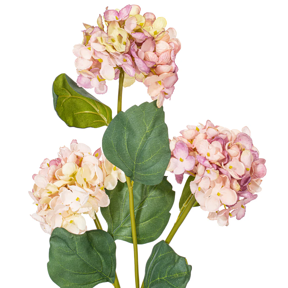 33" Silk Hydrangea Flower Stem -Lavender (Pack of 6) - Image 2