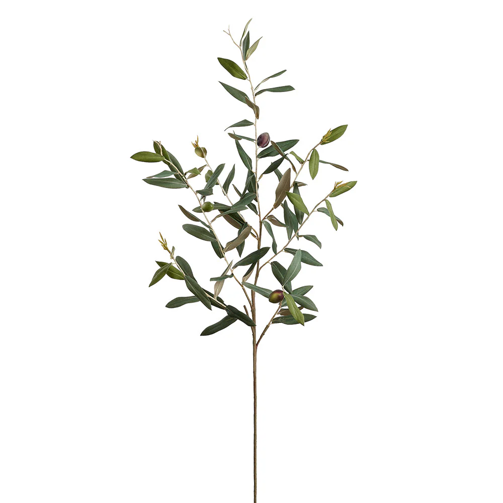 33" Silk Olive Leaf Stem With Olives -Green (Pack of 12)