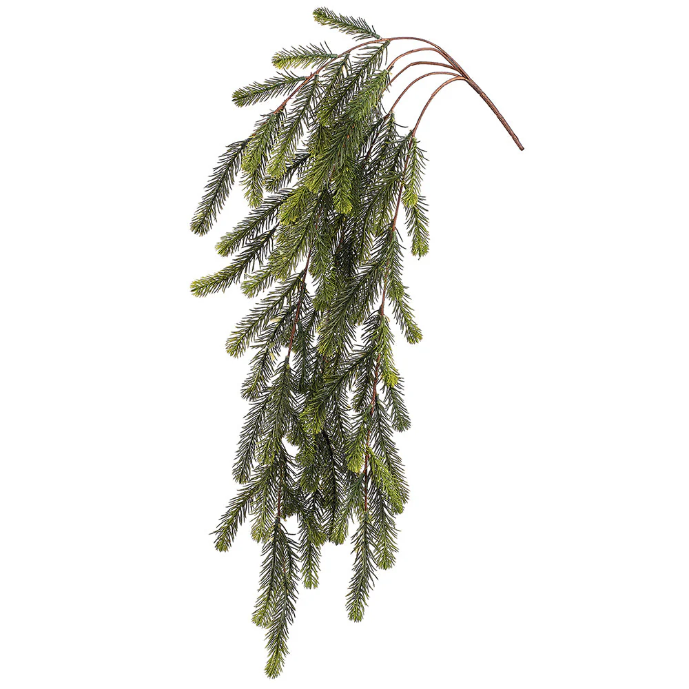 34.5" Hanging Artificial Fir Stem -Green (Pack of 12)