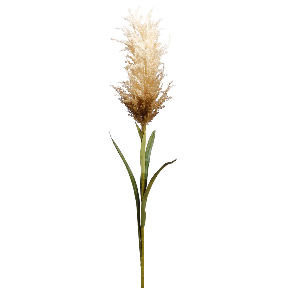 34" Artificial Blooming Pampas Grass Stem -Beige (Pack of 8)