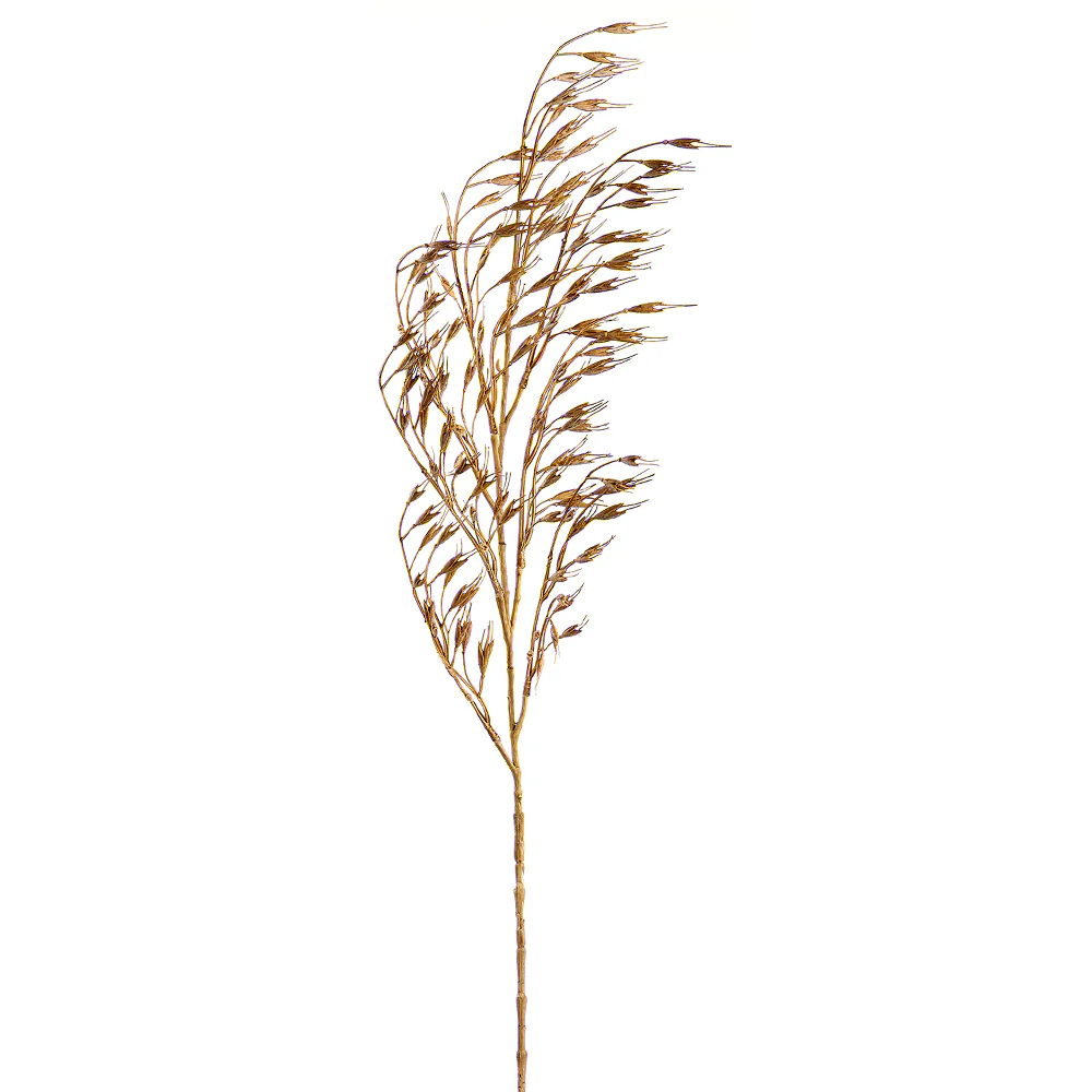 34" Artificial Plastic Rice Stem -Light Brown (Pack of 12)