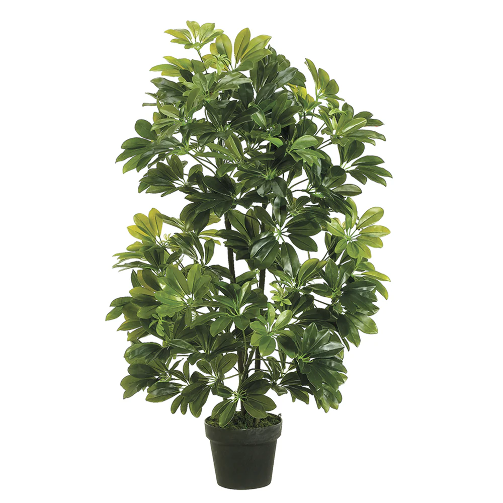 3'4" EVA Schefflera Artificial Tree w/Pot -Green (Pack of 2)