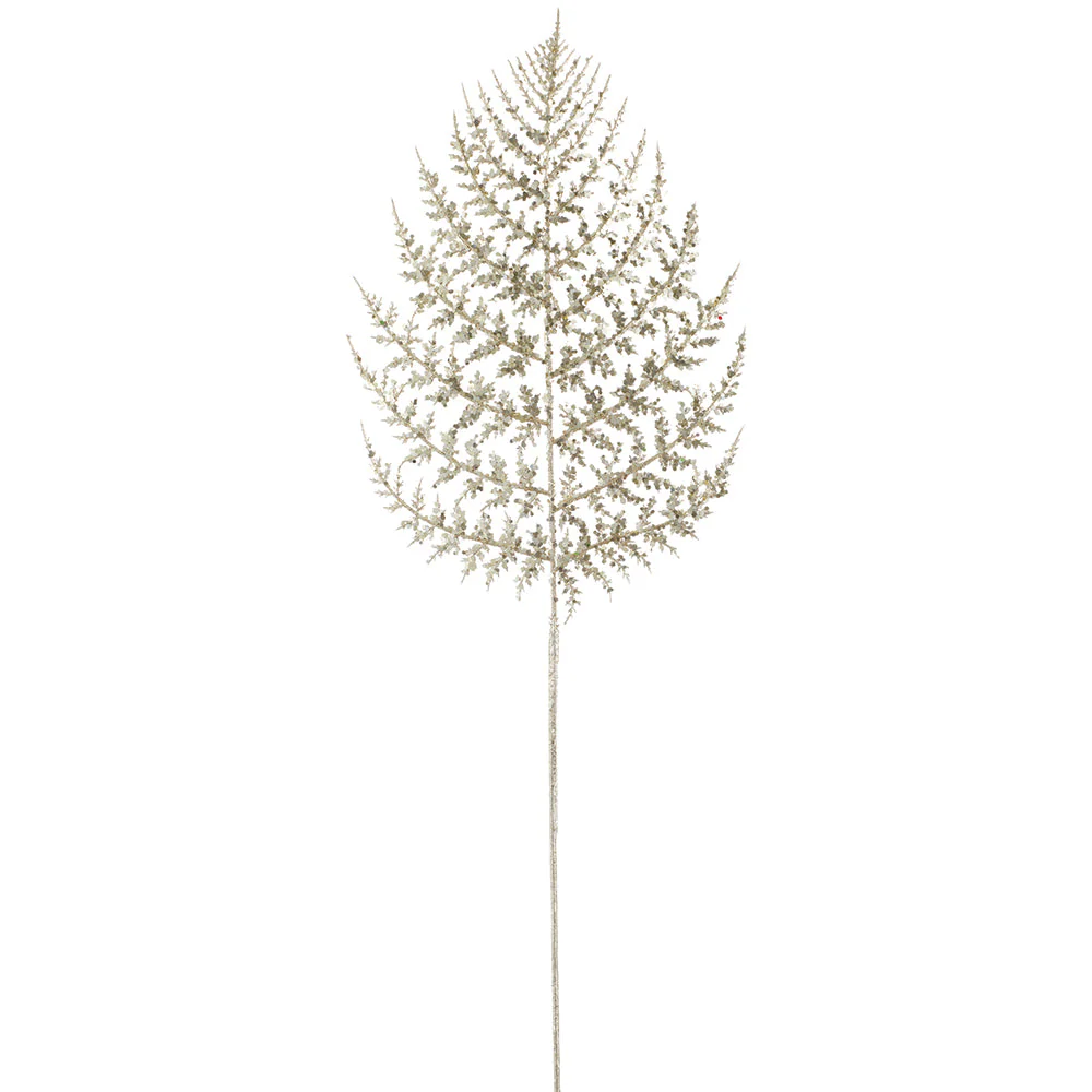 34" Glittered Artificial Cedar Stem -Gold (Pack of 12)