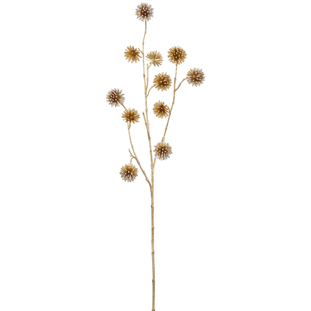 34" Metallic Artificial Happy Tree Pod Stem -Gold (Pack of 6)