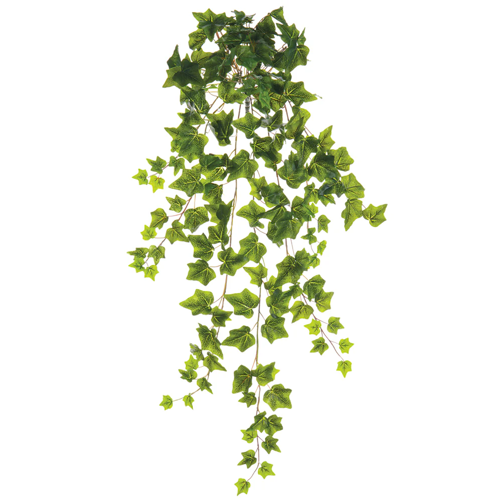 34" One-Piece Construction Ivy Silk Hanging Plant -Green (Pack of 6)