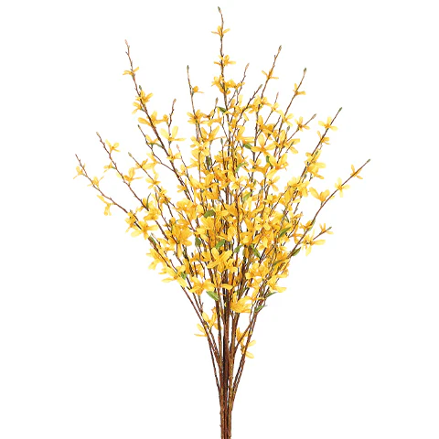 34" Silk Forsythia Flower Bush -Yellow (Pack of 12)