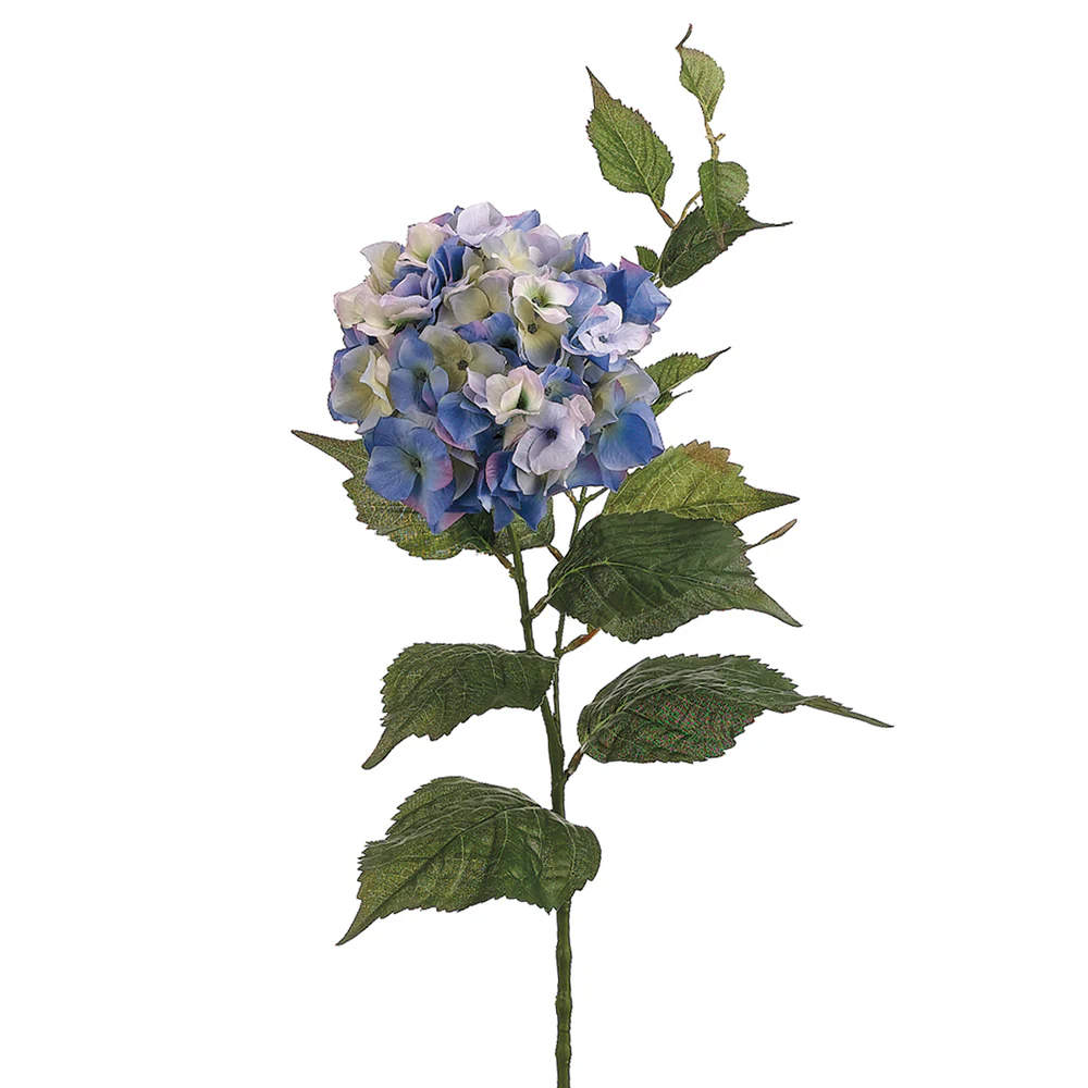 34" Silk Hydrangea Flower Spray -Blue (Pack of 12)
