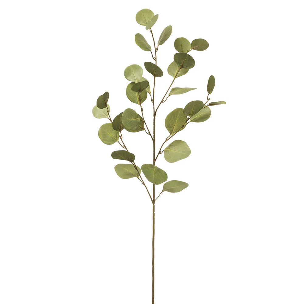 35.5" Silk Eucalyptus Leaf Stem -Green (Pack of 12)
