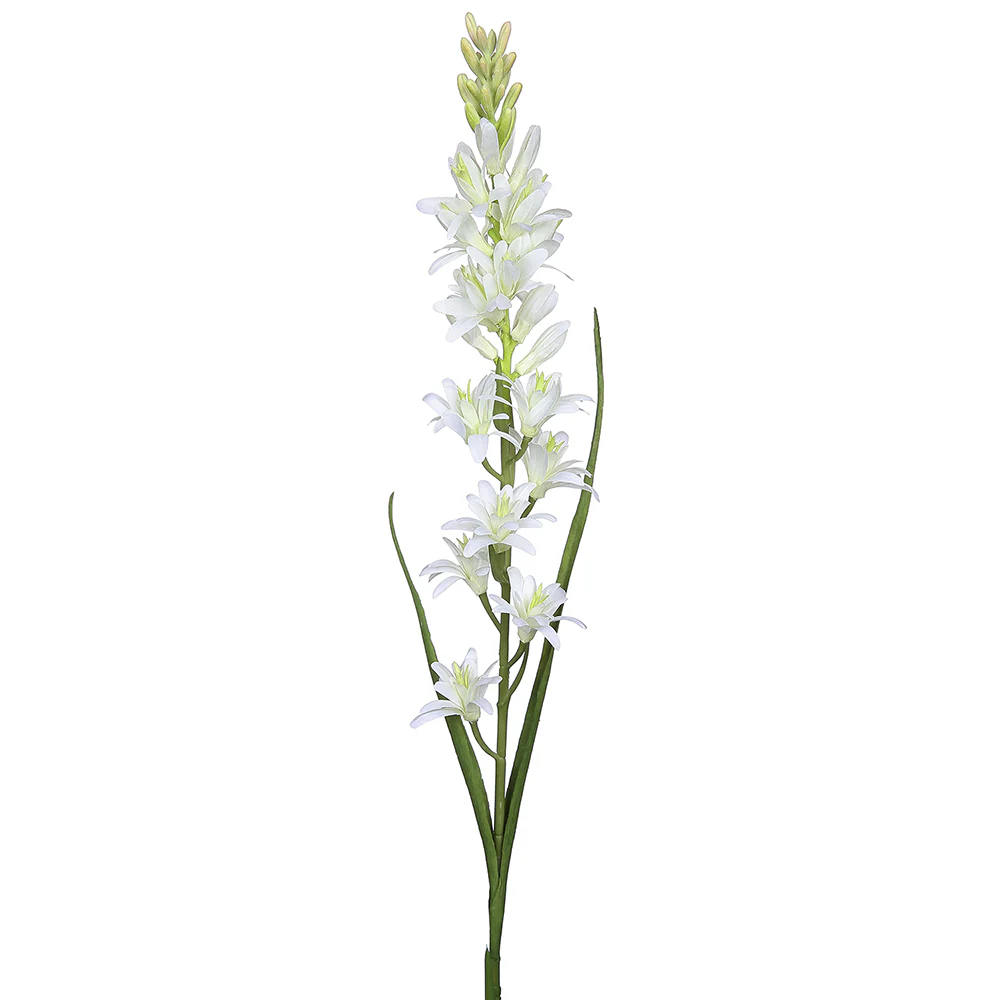 35.5" Silk Tuberose Flower Stem -Cream (Pack of 12)