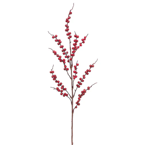 35" Artificial Berry Spray -Red/Brown (Pack of 12)