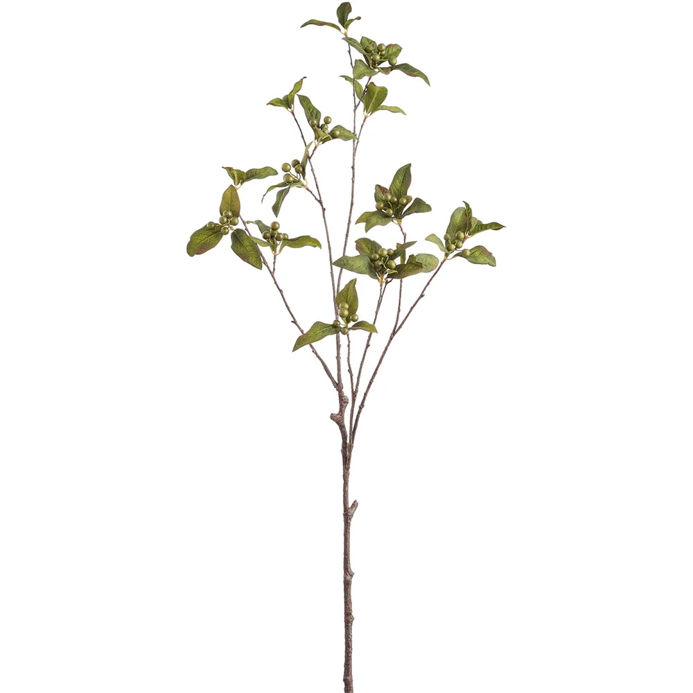 35" Artificial Berry Stem -Green (Pack of 12)