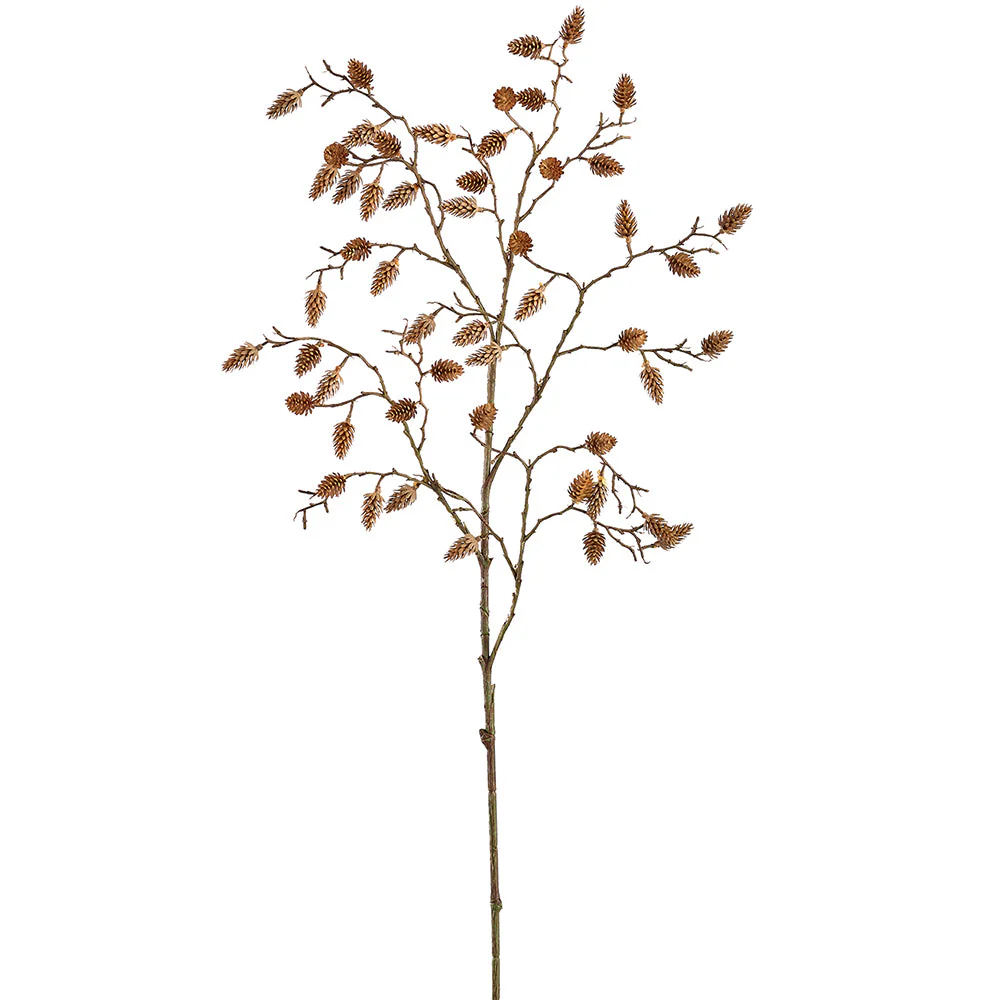35" Artificial Pinecone Stem -Green (Pack of 12)