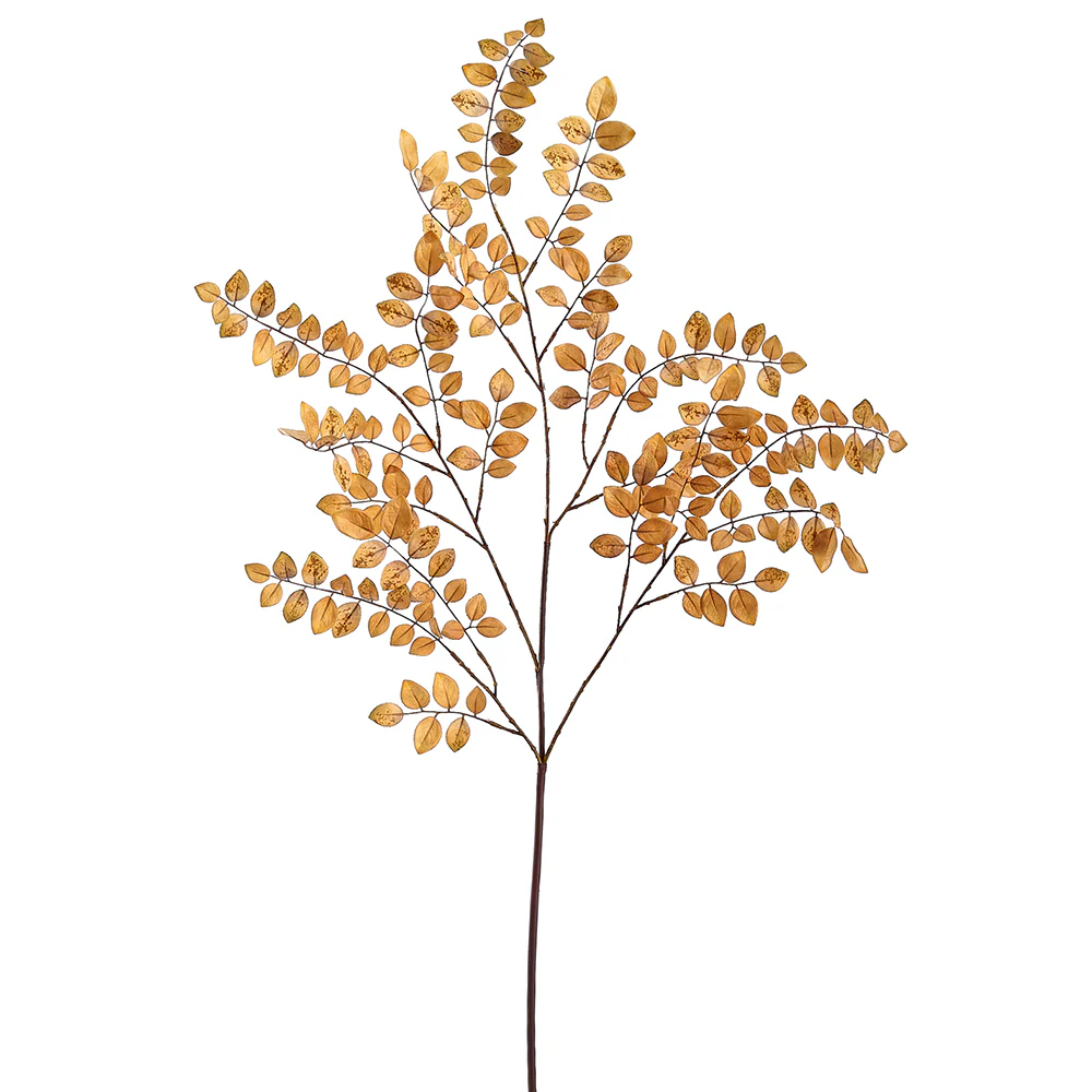 35" Autumn Mini Leaf Silk Stem -Brown (Pack of 12)