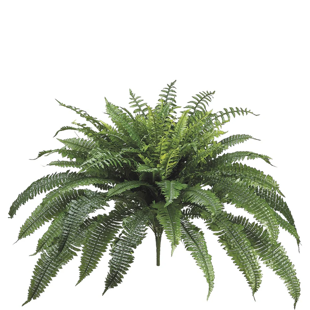 35" Boston Fern Silk Plant -90 Leaves -Green (Pack of 2)