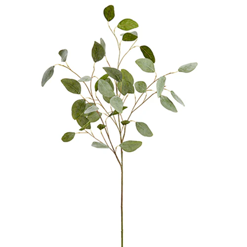 35" Silk Eucalyptus Leaf Stem -Green (Pack of 12)