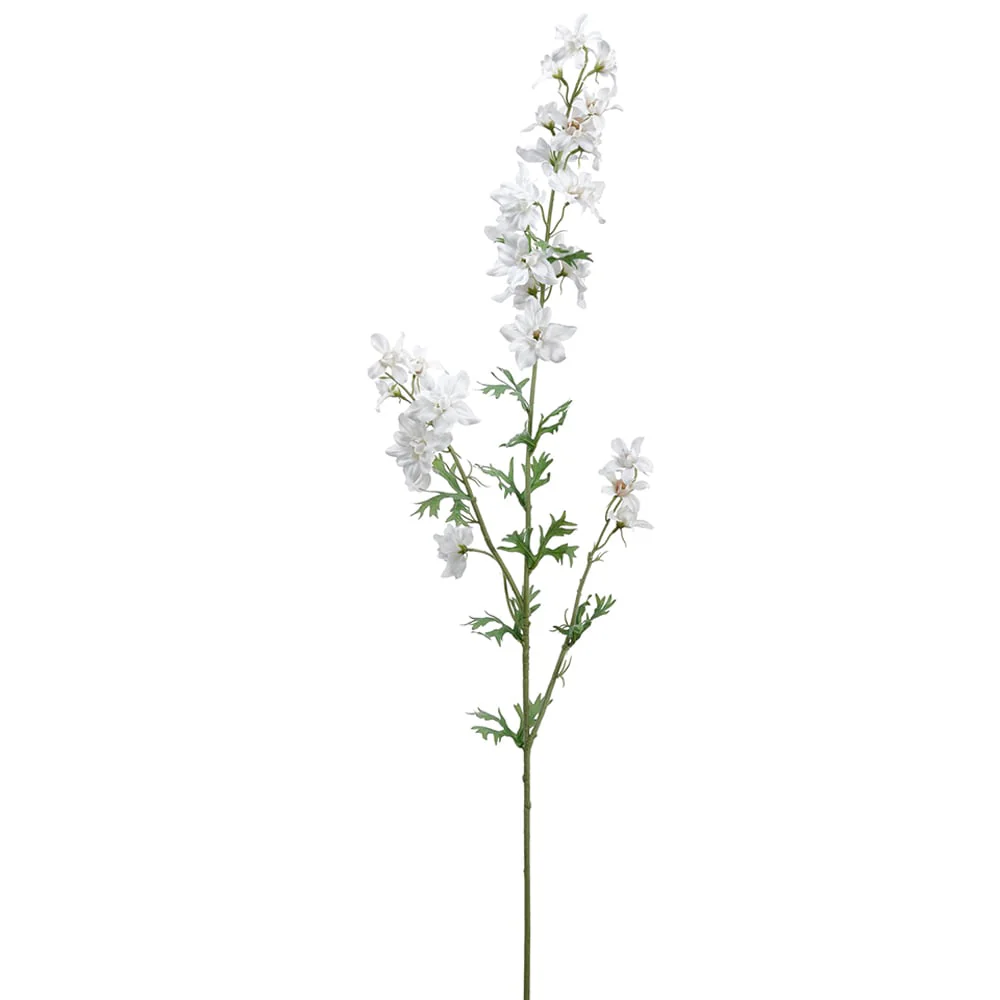 36.5" Silk Delphinium Flower Stem -Cream (Pack of 12)