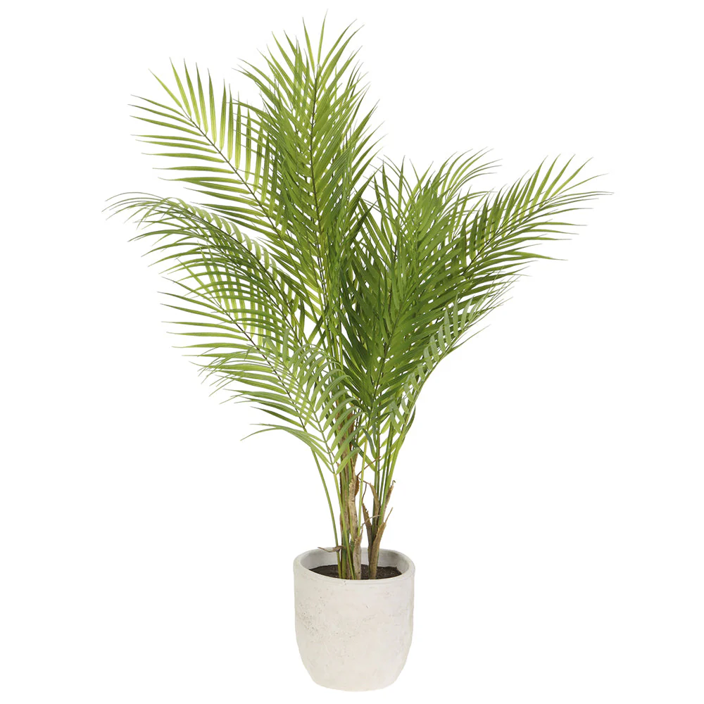 3'6" Areca Silk Palm Tree w/Cement Pot -Green (Pack of 2)