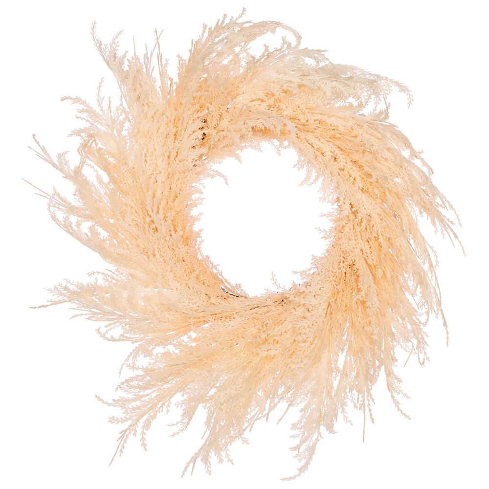 36" Artificial Pampas Grass Wreath -Pink